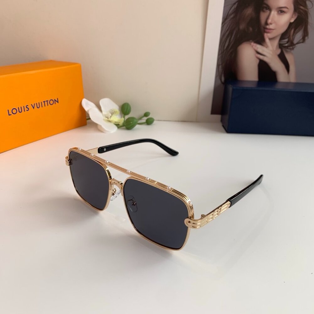 Louis Vuitton Black Wraparound Sunglasses for a Sporty Edge
